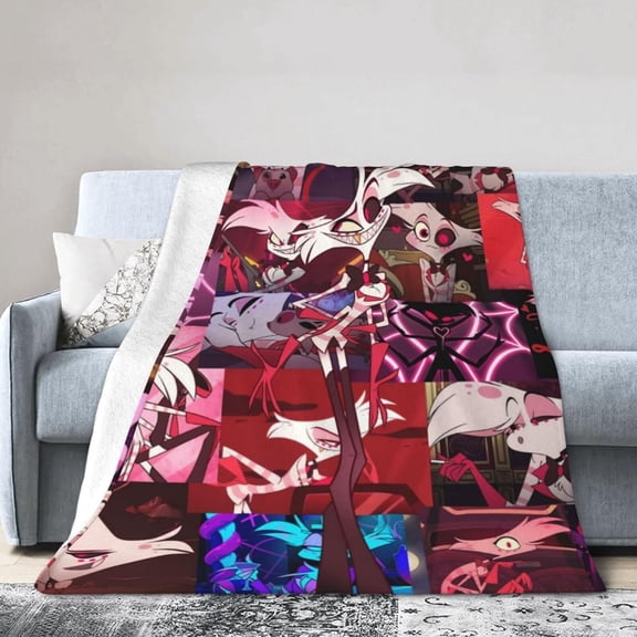 Hazbin Hotel Anime Style-18 Ultra-Soft Micro Warm Fuzzy Fleece Blanket Throw Gift Decoration For Home Car Camp Office 60"x50"