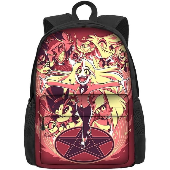 Hazbin Hotel Backpack,3d Print Laptop Backpack Lightweight Casual Daypack Bookbag (Qd26), 42*32*14cm