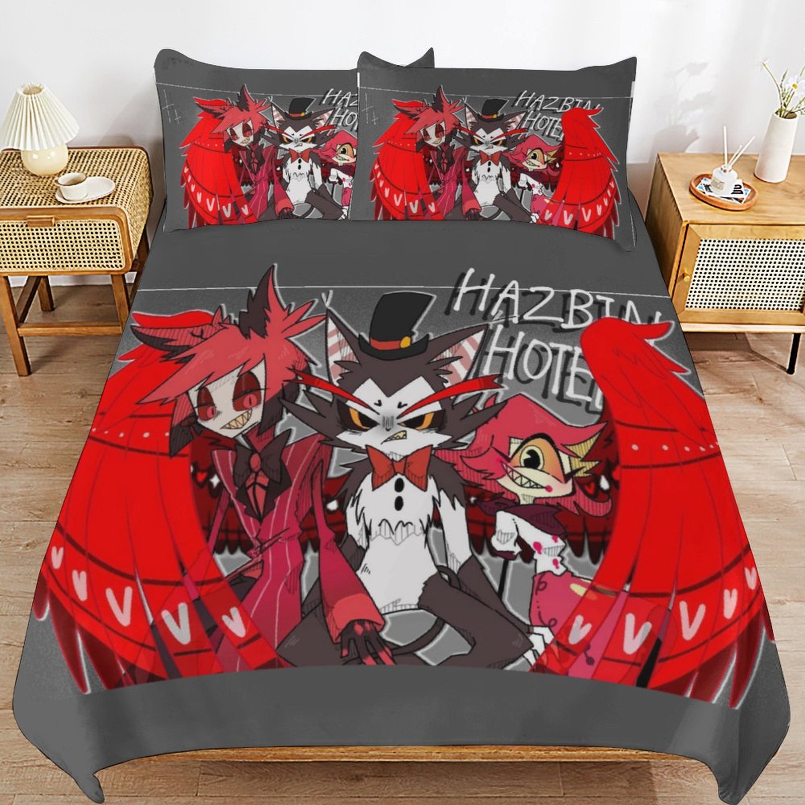 Hazbin Hotel Bed Duvet Cover Microfiber Bedding Sets 3D Printed ...