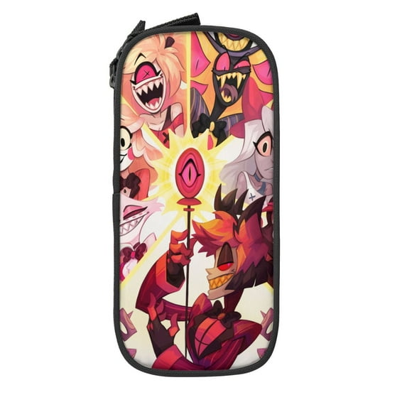 Hazbin Hotel Big Capacity Pencil Case, Aesthetic Pen Pouch Storage Bag, Office Supplies Organizer, Pen Cases Pencil Bag with Multiple Compartments