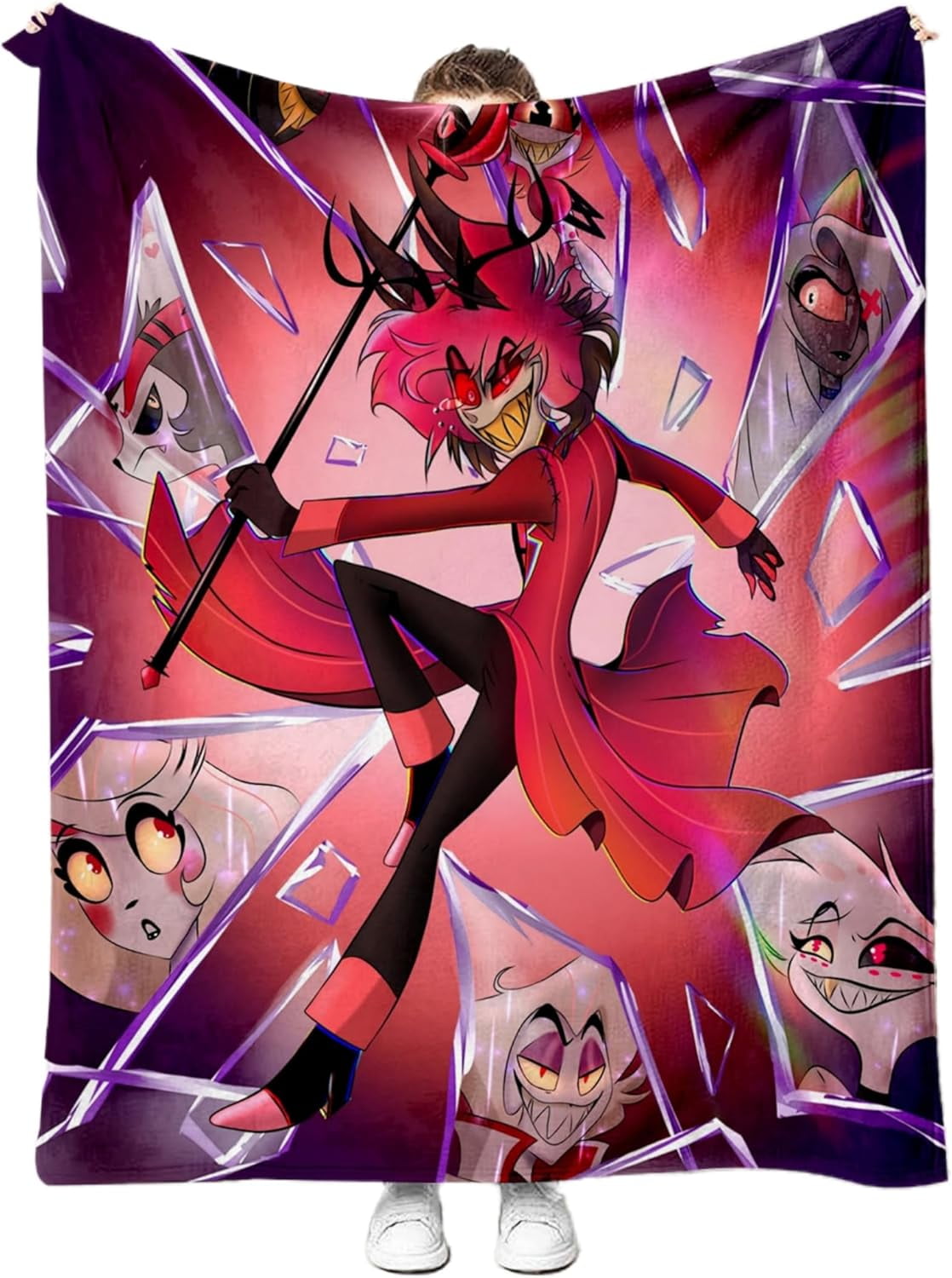 Hazbin Hotel Blanket, Cooling Flannel Blanket, Alastor Charlie Anime ...