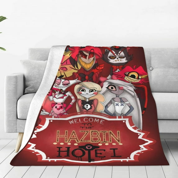Hazbin Hotel Blanket Super Soft Cozy Throw Blanket Fuzzy Comfy Flannel Blanket Warm Plush Blankets For Couch, Sofa, Bed 60"X50"