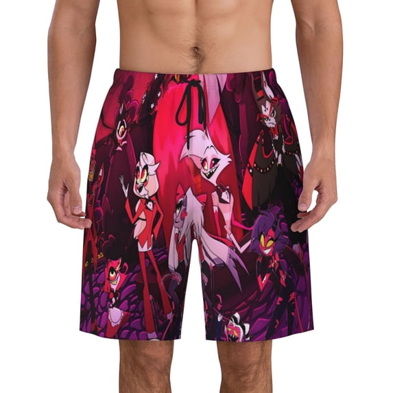 Hazbin Hotel Boys Swim Trunks Quick Dry Swim Shorts Kids Bathing Suits Boy Swimsuit Swimwear