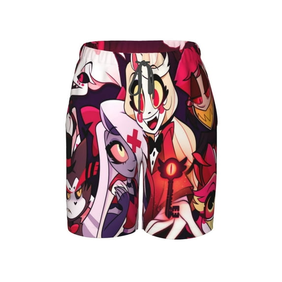 Hazbin Hotel Boys Swim Trunks Quick Dry Swim Shorts Kids Bathing Suits Boy Swimsuit Swimwear