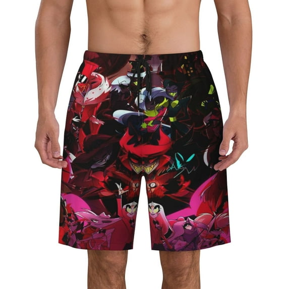 Hazbin Hotel Boys Swim Trunks Quick Dry Swim Shorts Kids Bathing Suits Boy Swimsuit Swimwear