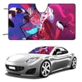 thumbnail image 1 of Hazbin Hotel Car Windshield Sunshade Umbrella Foldable Reflective Sun Visor Front Window Cover Protector Accessories, 1 of 8