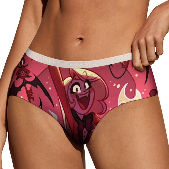 Hazbin Hotel Charlie Women's Brief Lady Lace Underwear Breathable Elastic Sexy Bikini Hipster Panties