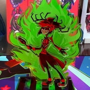 Hazbin Hotel Inspired Spooky Alastor Acrylic Standee, Halloween Radio Demon Fan Art Desk Display