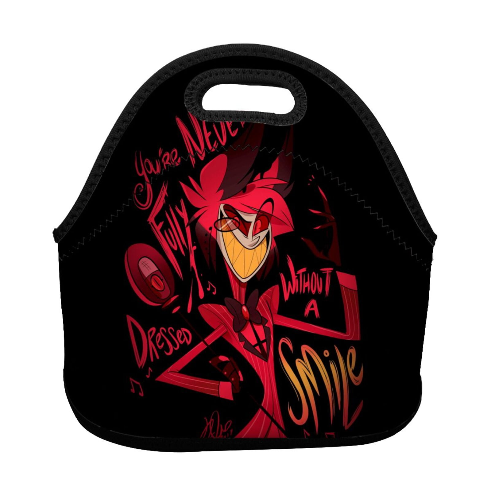 Hazbin Hotel Insulated Lunch Bags Portable Bento Box Thermal Lunch Tote