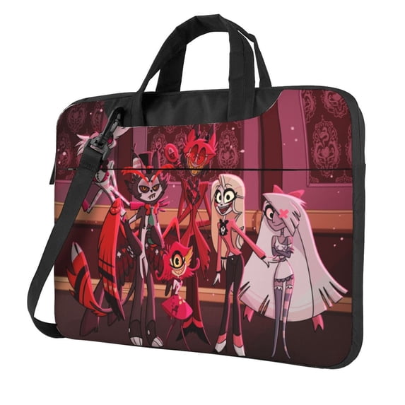 Hazbin Hotel Laptop Bag for Women Men, 13 inch Computer Bag Laptop Messenger Shoulder Briefcase with Strap