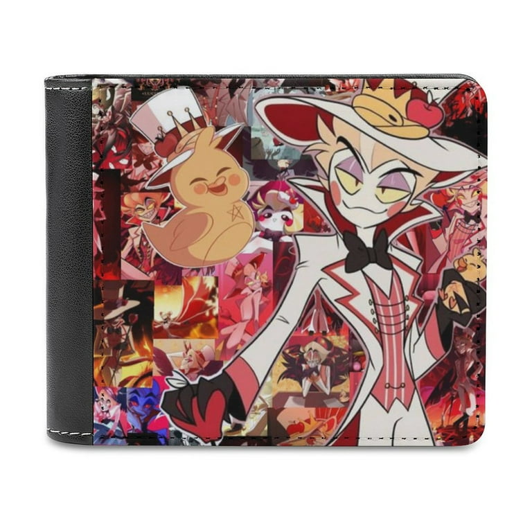 Hazbin Hotel Leather Wallet Slim Card Wallet Bifold RFID Blocking