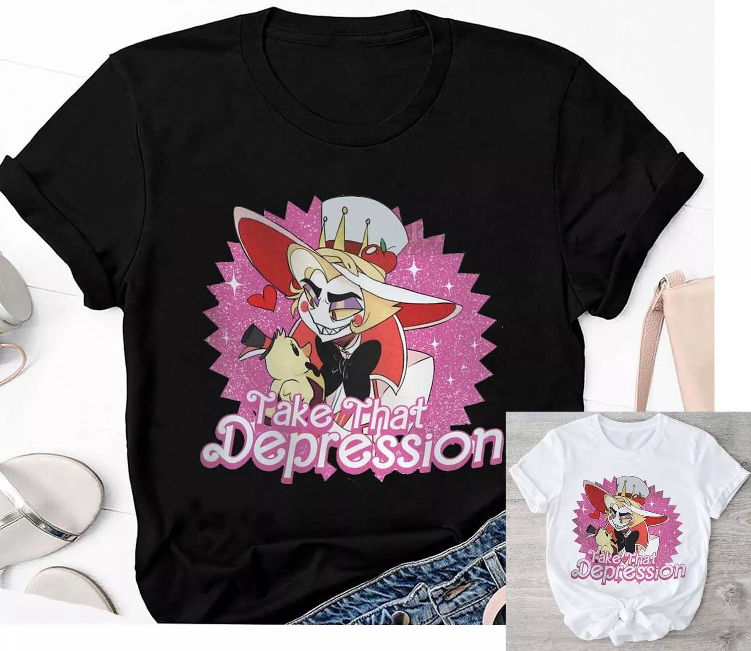 HazbinHotel Lucifer Morningstar TShirt, Helluva Boss Lucifer S5XL