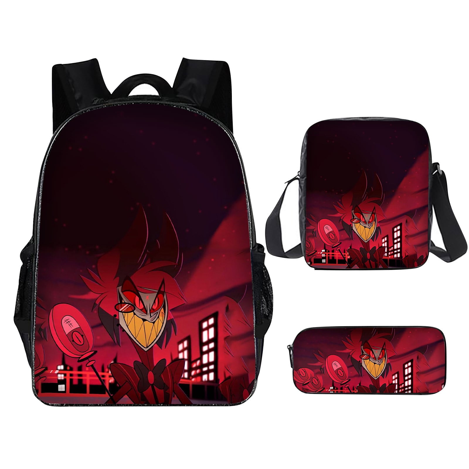 Hazbin Hotel with Lunch Bag and Pencil Case for Kids Lementary 3D ...