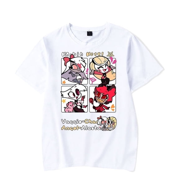 Hazbin Hotel Merch T-Shirt Casual Anime Men/Women Streetwear Shirt Short Sleeve Fashion Tee