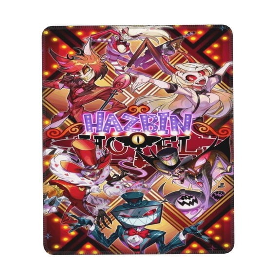 Hazbin Hotel Mouse Pad, Computer Mouse Mat, Waterproof Non-Slip Rubber Base MousePads for Office Laptop 7.9 x 9.5 in