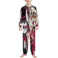 thumbnail image 1 of Hazbin Hotel One Piece Pajama Hooded Union Suit PJs Sleepwear, 1 of 7