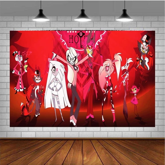Hazbin Hotel Post Wall Decor Birthday Banner Backdrop Background Party Supplies Taspestry