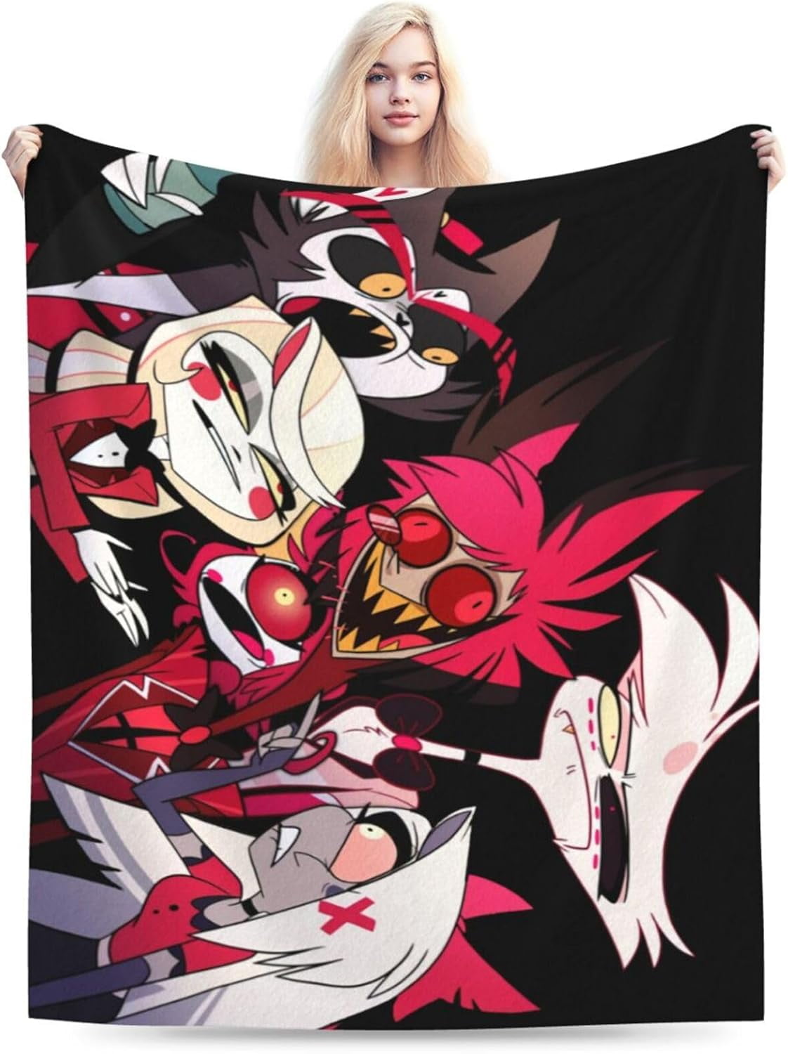Hazbin Hotel Throw Blanket Fleece Blanket Warm Sofa Blankets Queen Size