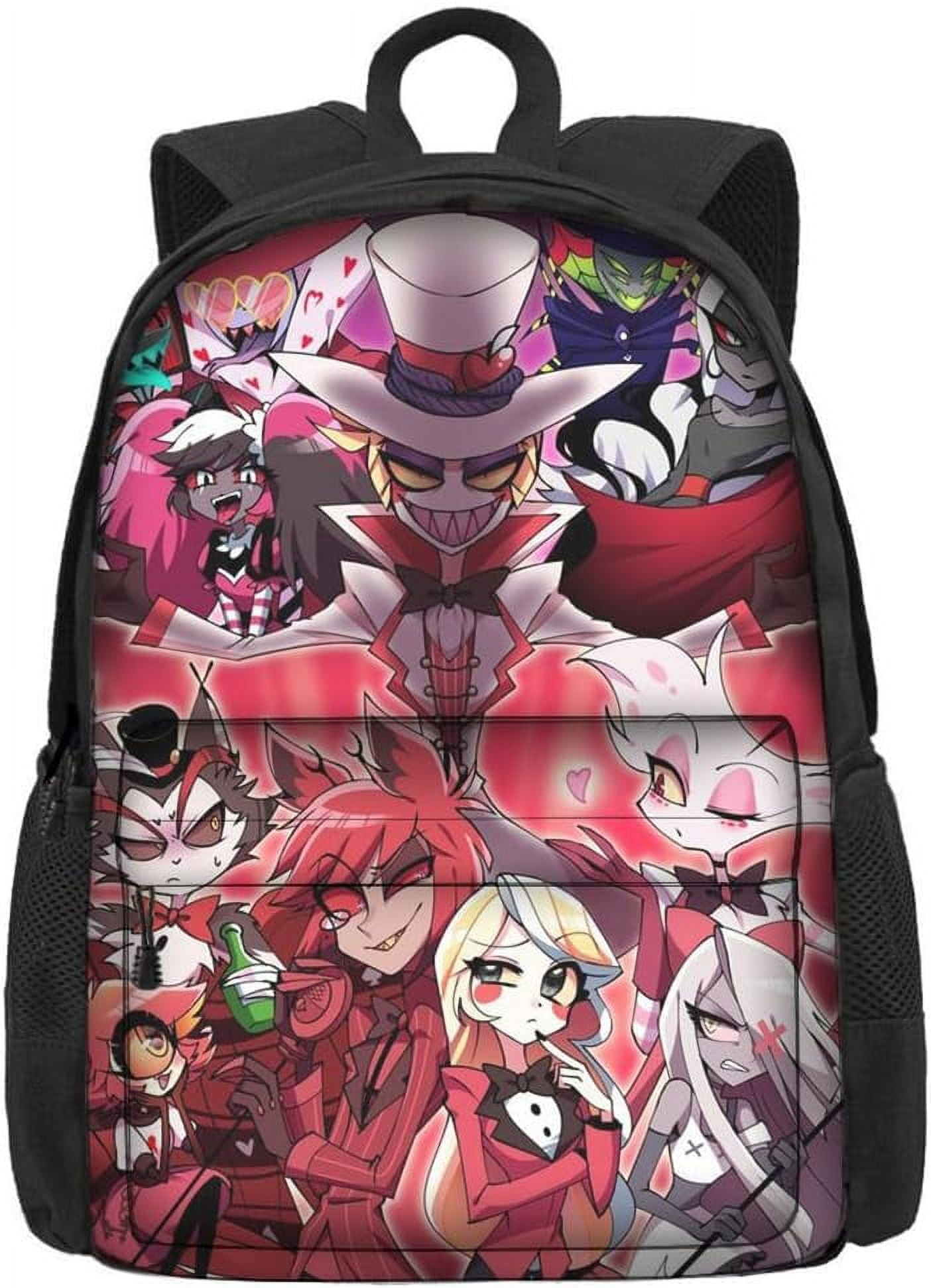 Hazbin Hotel Veggie Angel Dust Cosplay Bag Charlie Alastor Backpack 