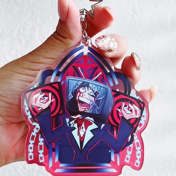 Hazbin Hotel Vox "ROME" Charm and keychain (1 keychain)