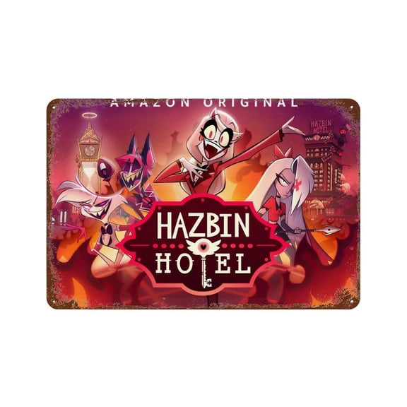 Hazbin Hotel-theme Metal SignPersonalized Metal Sign Wall Decor for fans,friends,family and Lovers Gifts 8x12 Inch