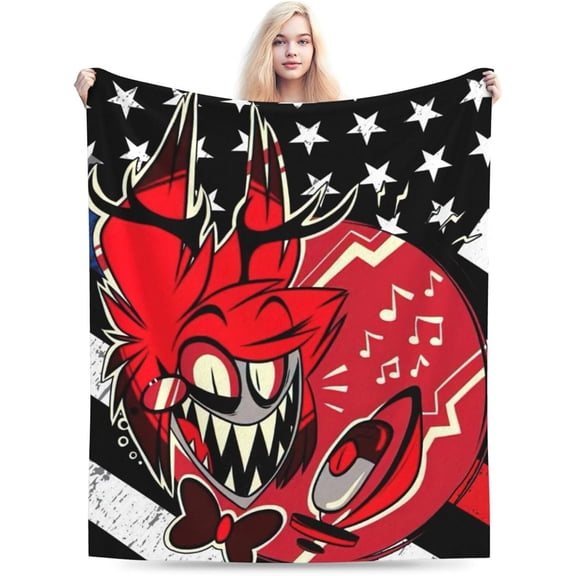 Hazbin Song Dance Hotel Throw Blanket Fleece Blanket Warm Sofa Blankets Twin Size Blankets for All Season Casual Blankets for Chair Beautiful Outdoor Blankets for Hiking 50x60