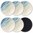 thumbnail image 1 of Haze Blue Beach Coastal Coasters Set of 6, Absorbent Coasters for Drinks, Summer Ocean Nautical Seaside Coaster for Desk Coffee Table Protection, Home Decor House Warming Gifts 4", 1 of 8