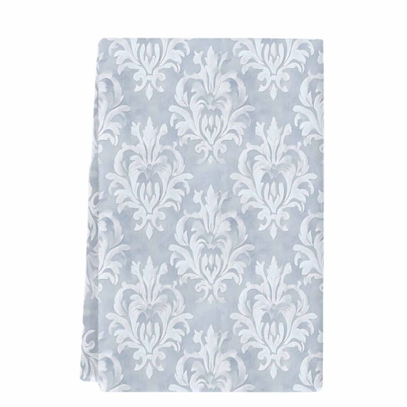 Haze Blue Boho Microfiber Kitchen Towel, Neutral Middle Century Turkish Pattern Soft Absorbent Dish Towels, Quick Drying Washable Dishcloths for Kitchen Cleaning, Drying Dishes, 18x28 Inches