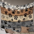 thumbnail image 1 of Haze Blue Brown Tapestry for Bedroom Wall Hanging Tapestry, Rustic Farmhouse Dog Paw Vintage Ceiling Backdrop Tapestries Poster Blanket Wall Decor for Teens Room Living Room Dorm 39" x 59", 1 of 8