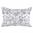 thumbnail image 1 of Haze Blue Flower Throw Pillow Cover 20 x 36 Inch Decorative Pillow Cover Vintage Farmhouse Boho Leaf Plant Lumbar Pillowcase Seasonal Rectangle Cushion Case for Couch Sofa Bed Living Room, 1 of 7