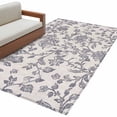 thumbnail image 1 of Haze Blue Leaf Large Area Rugs for Bedroom Living Room, Soft Non Slip Carpet Bedside Rug, Retro Farmhouse Plant Floral Branch Rectangular Floor Cover Kitchen Accent Rug 3'x5' for Dining Room/Office, 1 of 9