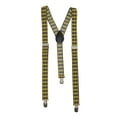 thumbnail image 1 of Haze Plaid 3 Clip Stretchable Suspenders- Yellow, 1 of 1