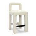 thumbnail image 1 of Hazel Cream Boucle Counter Stool, 1 of 4