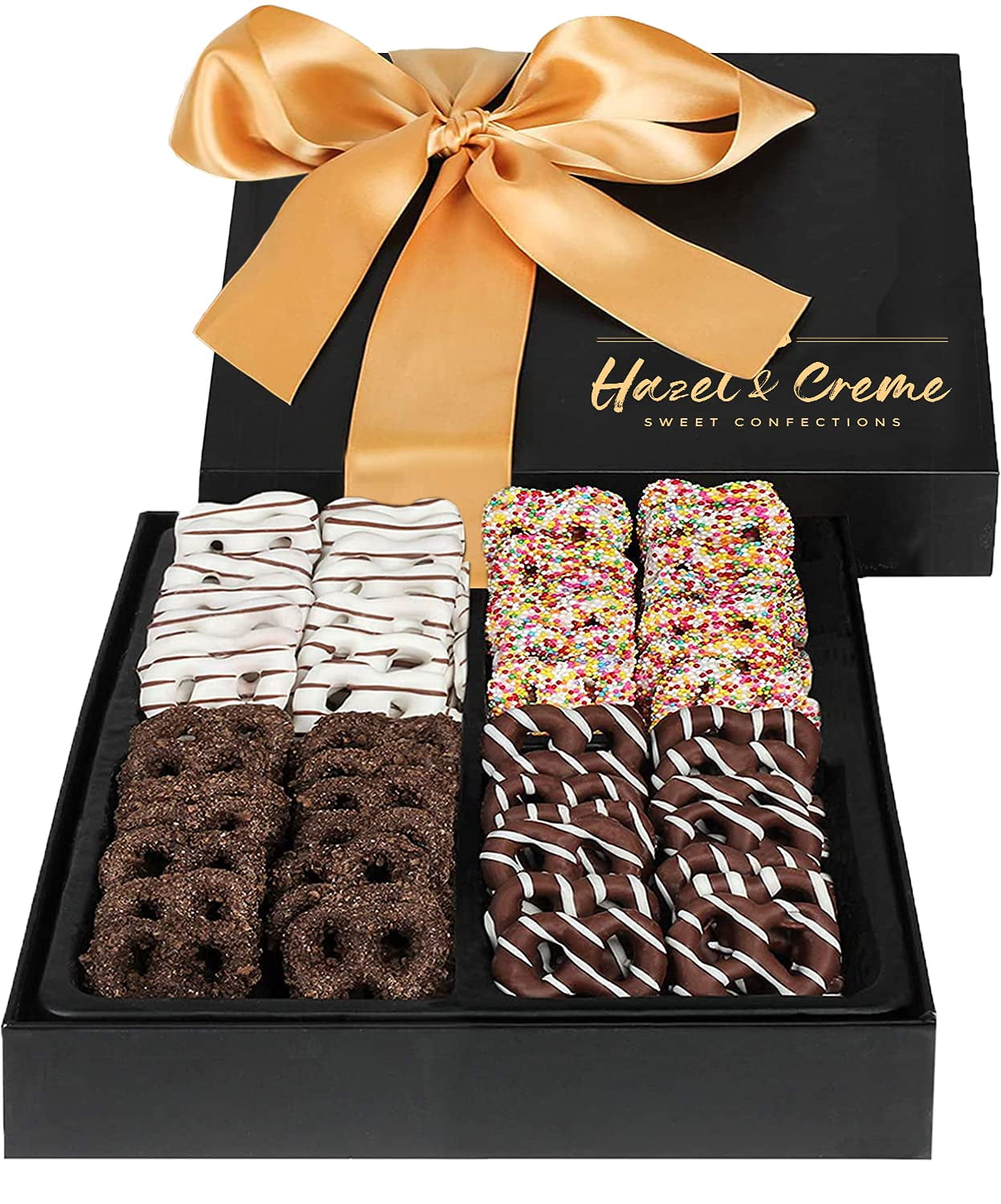 Hazel & Creme Chocolate Mini Pretzel Gift Basket Chocolate Gift Box