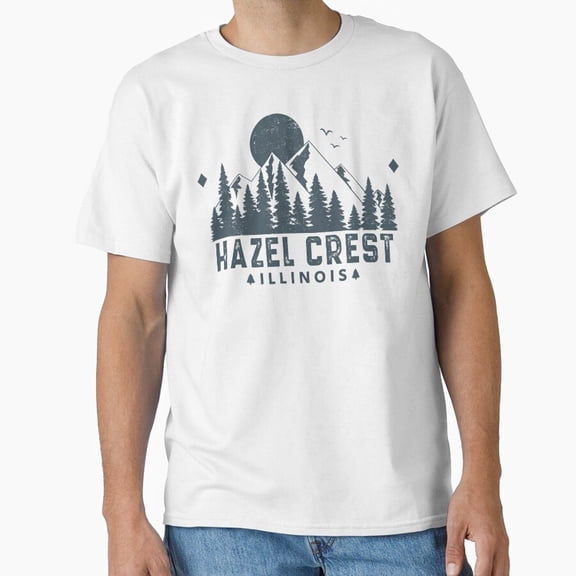Hazel Crest Illinois Mountain Souvenir Retro T-Shirt