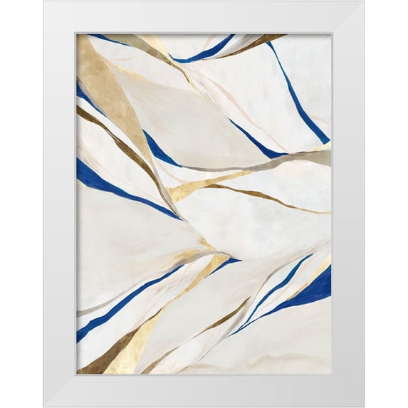 Hazel J 15x18 White Modern Wood Framed Museum Art Print Titled - Metalics I