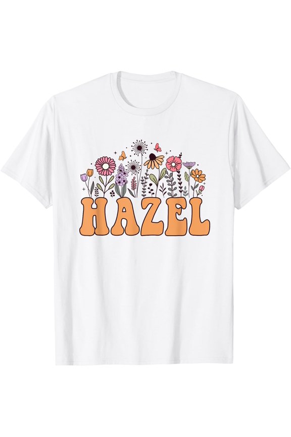 Hazel Summer Flower Wildflower Toddler Girls T-Shirt Size S-5XL