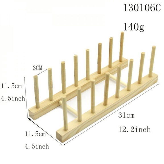 Hazel Tech Bamboo Wooden Dish Rack Plates Holder Kitchen Storage Cabinet Organizer For Dish Plate Bowl Cup Pot Lid Cutting Board