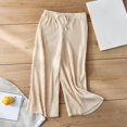 thumbnail image 1 of Hazel Tech Children's Pleated Wide-leg Pants Girls Loose Casual pants Chiffon Trousers Silk Cropped Trousers, 1 of 6