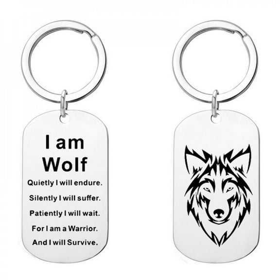 Hazel Tech European Or American Jewelry Popular Stainless Steel Wolf Head WOLF Men's Pendant Necklace Accessories