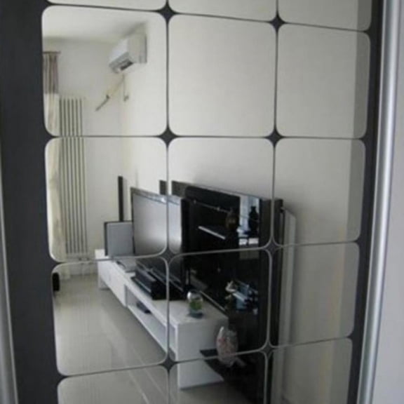 Hazel Tech Removable Acrylic Mirror Sheets Wall Decals & Stickers (6 Pieces)
