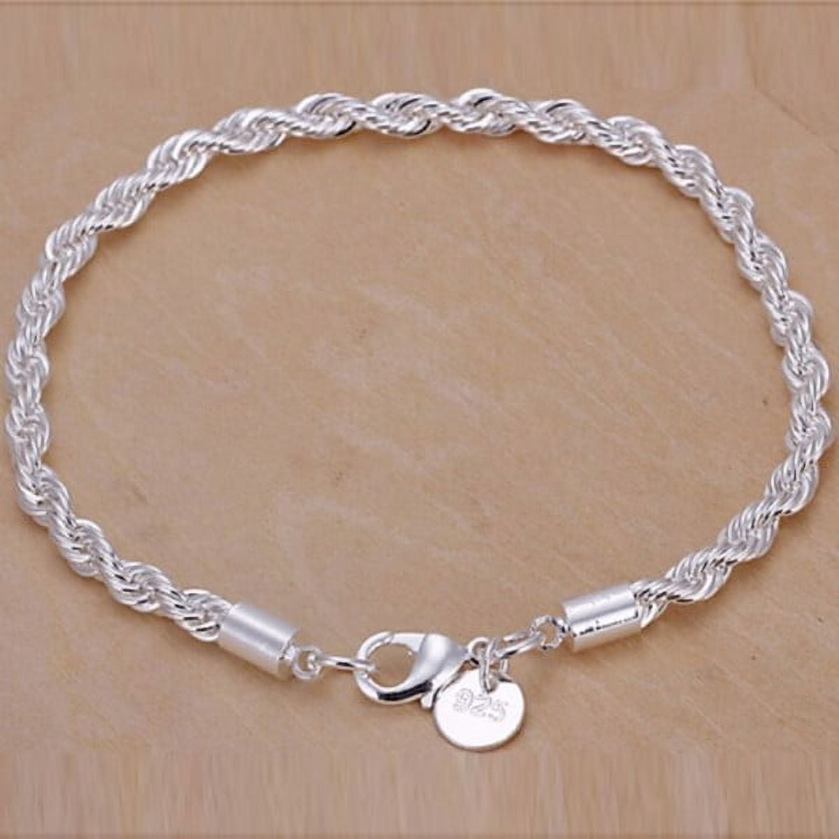 Clearance! Sterling Silver Twist-Linked Chain Wristband Clearance! Sterling Silver Twist-Linked Chain Wristband