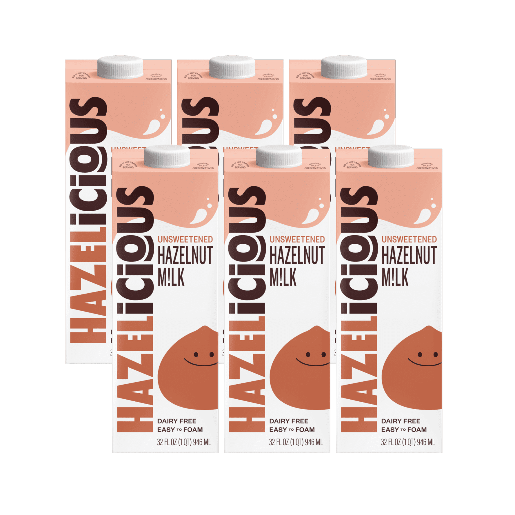 Hazelicious Unsweetened Hazelnut Milk, Vegan, NonGMO, NonDairy and