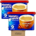 thumbnail image 1 of Hazelnut Cafe Maxwell-House International Bundle Pack - 2 Pack, Each Container Is 9 Ounces - Cafe Style Beverage Mix - For Breakfast, A Cold Day, An All Nighter in Cornershop Confections Pack, 1 of 3