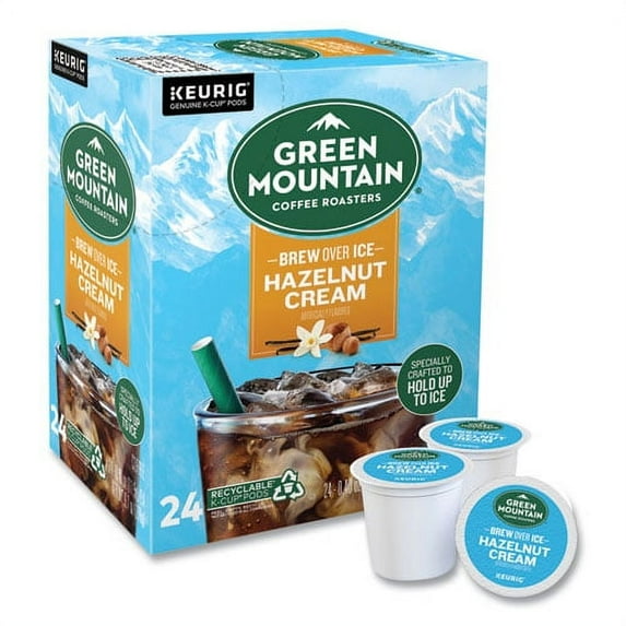 Hazelnut Cream Brew Over Ice Coffee K-Cups, 24/box | Bundle of 2 Boxes