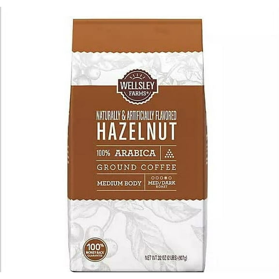 Hazelnut Ground Coffee, 32 Oz. (Pack Of 2)