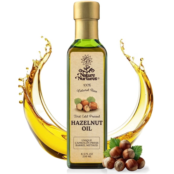 Hazelnut Oil for Cooking | Raw First Cold Pressed | Single Press Below 30C | Unrefined | Made in USA
