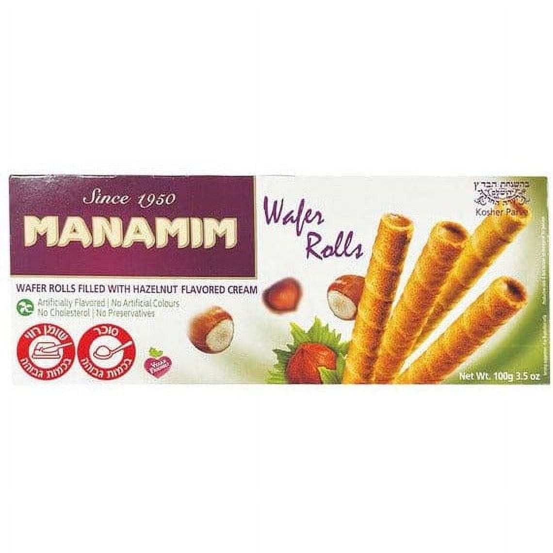Hazelnut Wafer Rolls 3.5 oz Manamim
