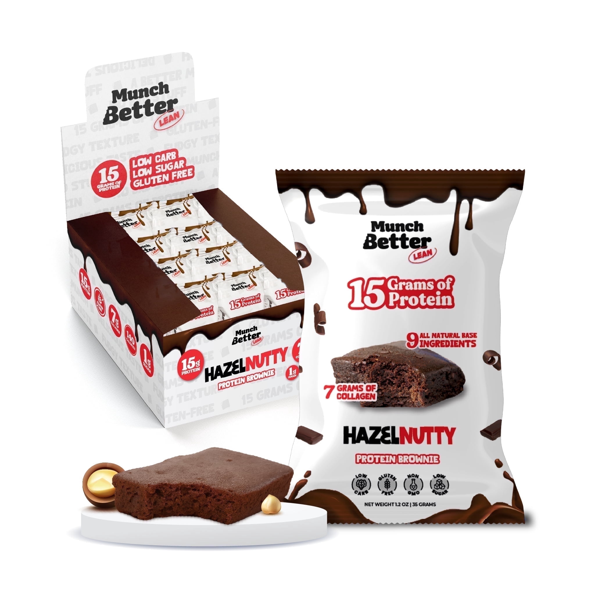 Hazelnutty - Lean - Munch Better Protein Brownies
