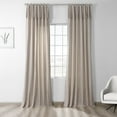 thumbnail image 1 of Hazelwood Beige Solid Cotton Tie-Top Curtain (1 Panel), Hazelwood Beige, 50W X 120L, 1 of 5